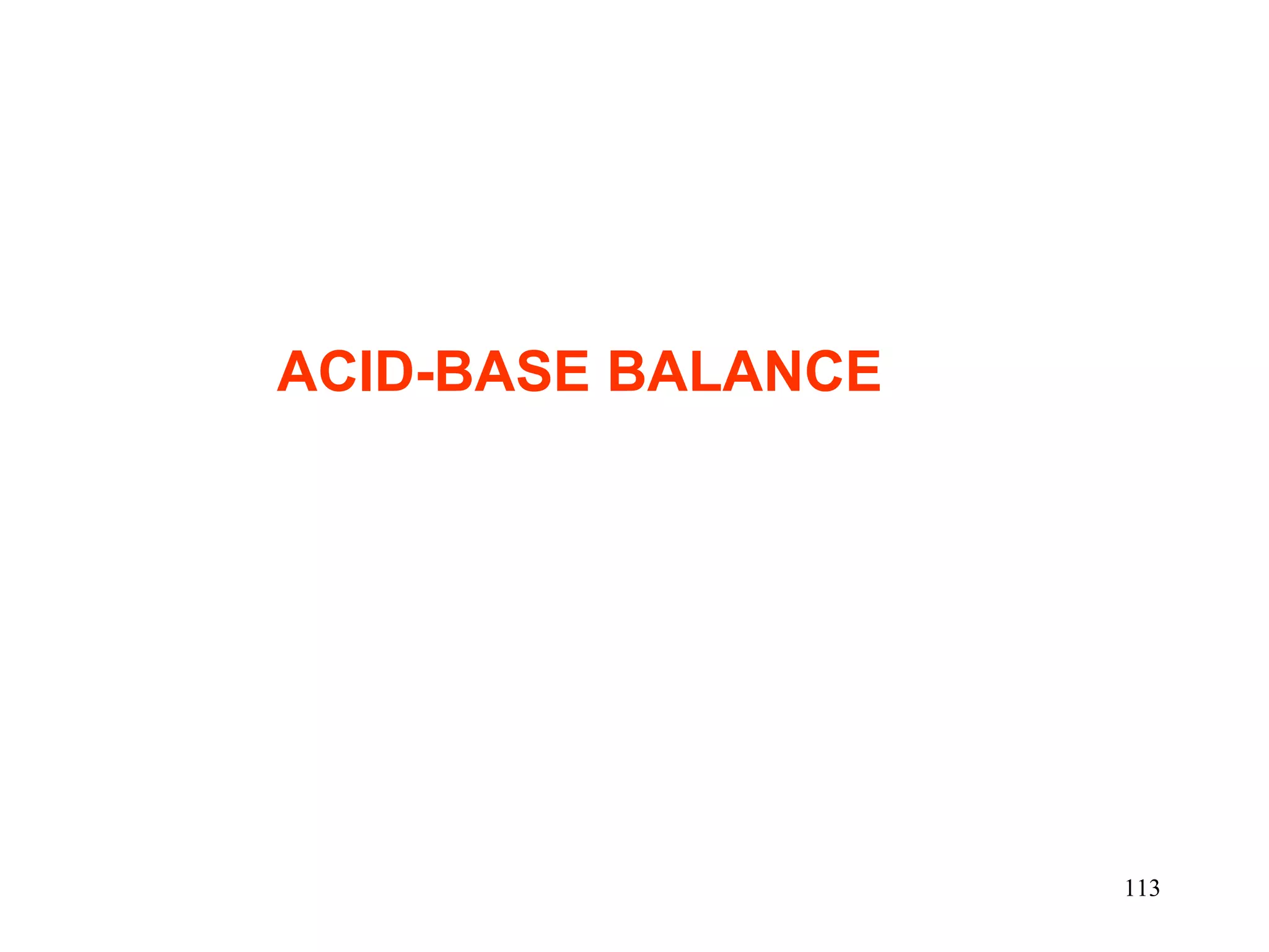 ACID-BASE BALANCE   