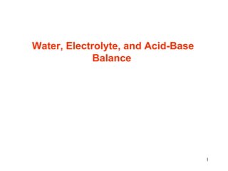 Water, Electrolyte, and Acid-Base Balance   
