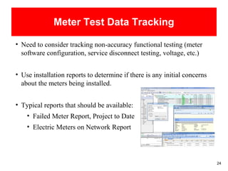 Sample Electrical Meter Testing Program Meter Testing 101 | PPT