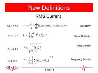 New Definitions
RMS Current
Slide 13
Basic Definition
Time Domain
Frequency Domain
Waveform
 