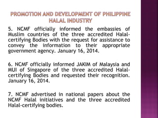 Ncmf halal program | PPT