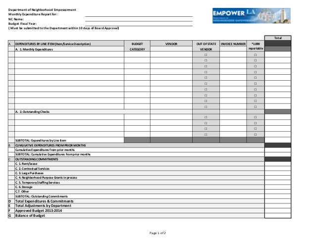 nc monthly expenditure report 6 25 13