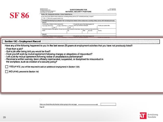Printables Sf 86 Worksheet how to guide your employee during the clearance process sf 86 29