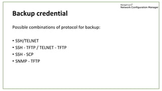 Network Configuration Manager Training - [Season 4] Part 1 ...