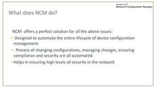 Network Configuration Manager Training - [Season 4] Part 1 ...