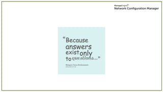 Configlets, compliance, RBAC & reports - Network Configuration Manager