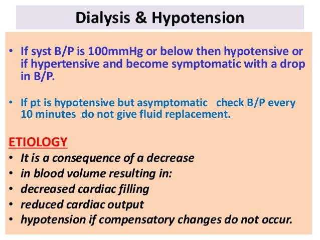 Nursing Care of Patient on Dialysis