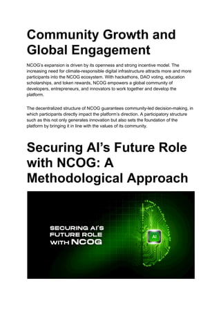 NCOG Building Sustainable Ecosystems for Data Privacy and Web3 ...