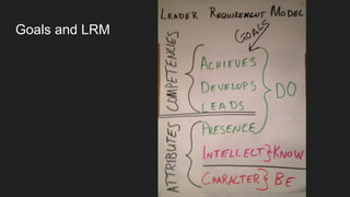 Goals and LRM
 