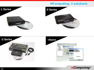 NComputing:  3  solutions  U Series L Series X Series vSpace 