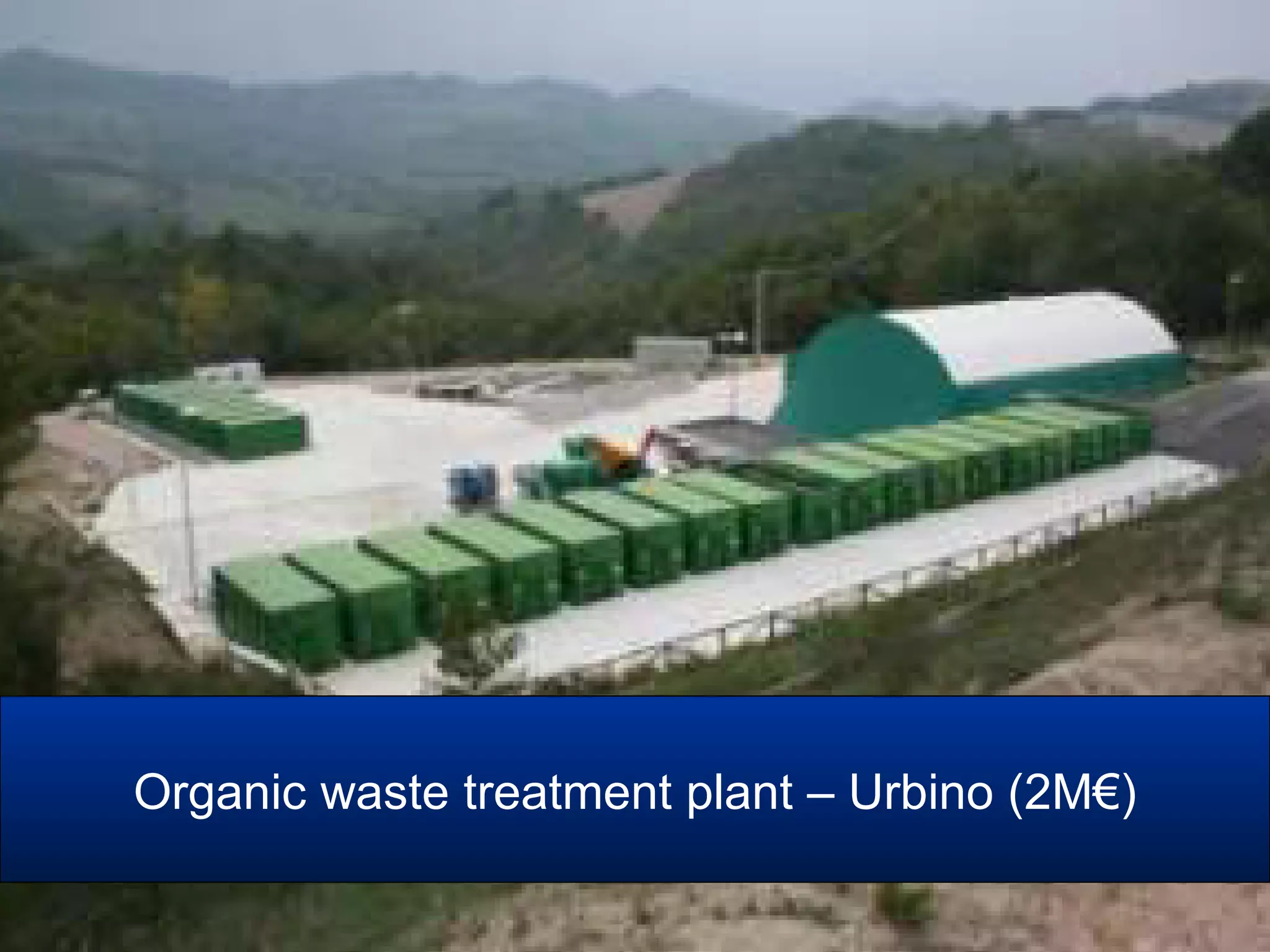 Organic waste treatment plant – Urbino (2M€)
 