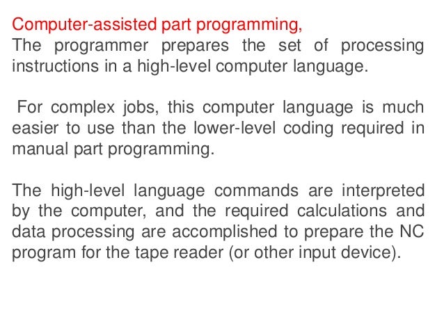 Nc part programming
