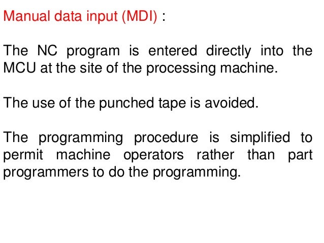 Nc part programming