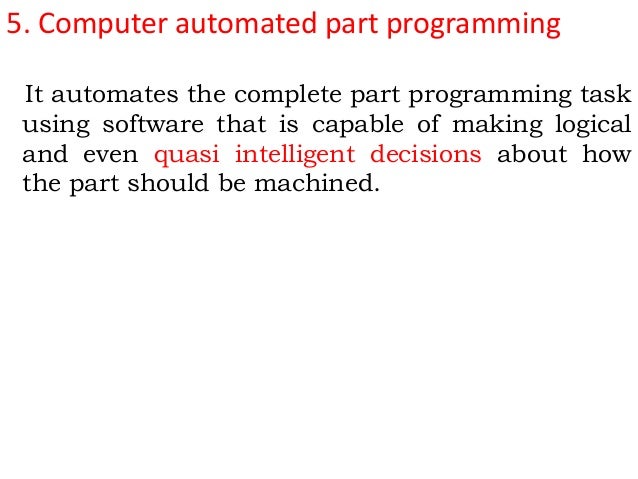 Nc part programming