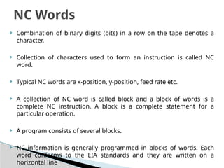 #NC Part Programming basic of NC programming | PPTX