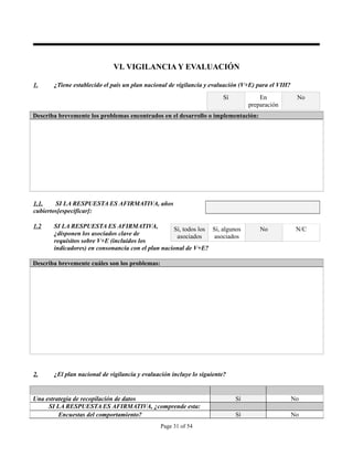 INSTRUMENTO DE OBSERVACION DE COMPROMISOS Y POLITICAS SOBRE VIH/SIDA