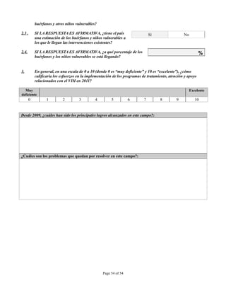 INSTRUMENTO DE OBSERVACION DE COMPROMISOS Y POLITICAS SOBRE VIH/SIDA