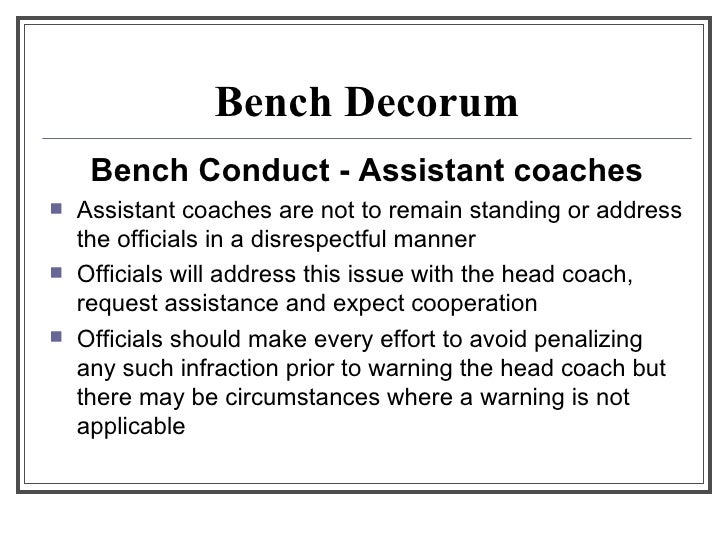 Ncp Level 3 Bench Decorum Presentation