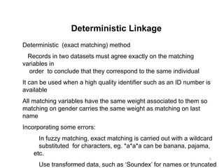 Introduction to Data Linkage | PPTX