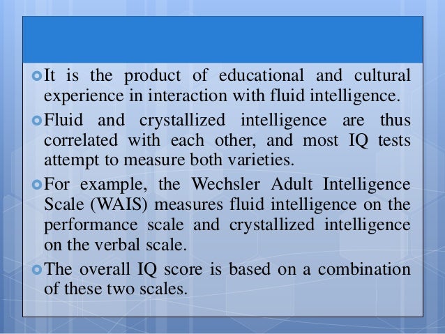 fluid intelligence consists of