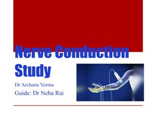Nerve Conduction
Study
Dr Archana Verma
Guide: Dr Neha Rai
 