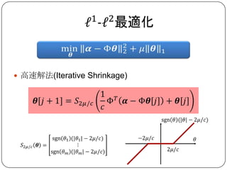  高速解法(Iterative Shrinkage)
 