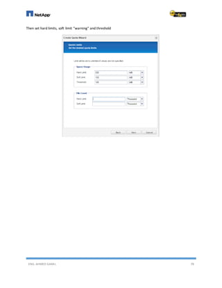 ENG. AHMED GAMIL 78
Then set hard limits, soft limit “warning” and threshold
 