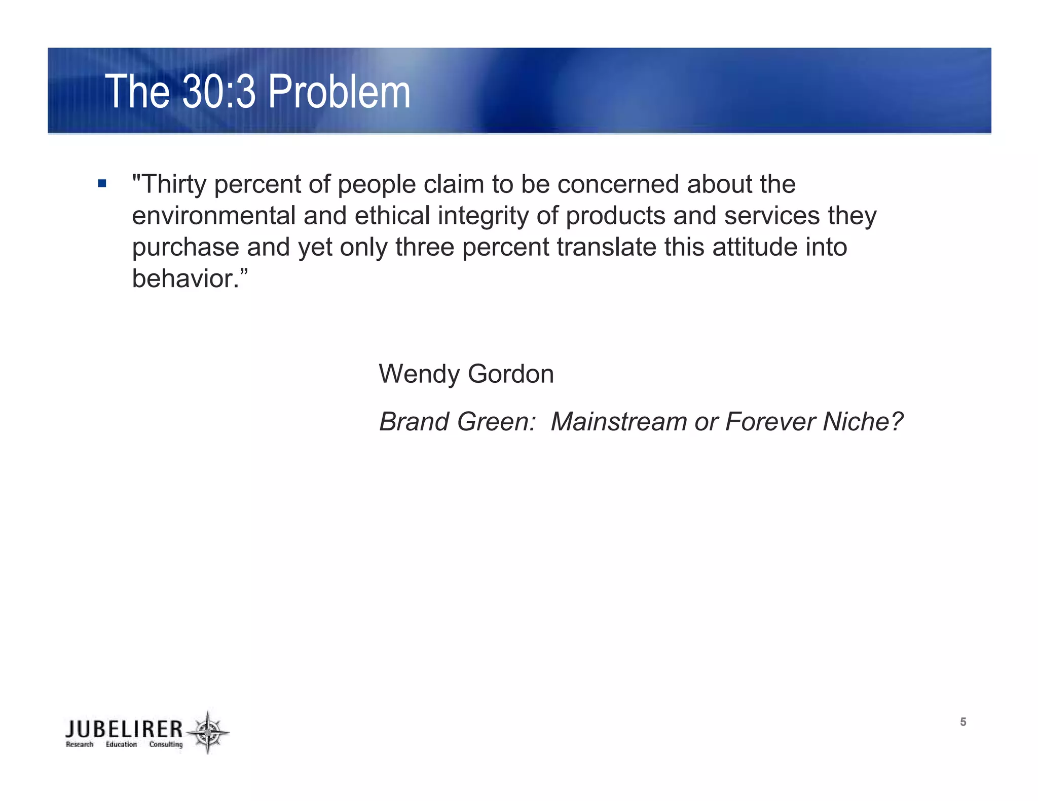 Who Cares? Exploring Consumer Attitudes toward Sustainability