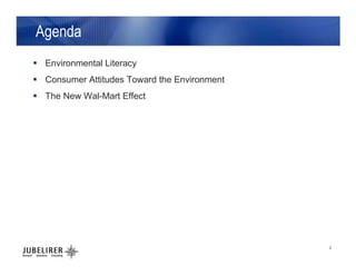 Who Cares? Exploring Consumer Attitudes toward Sustainability