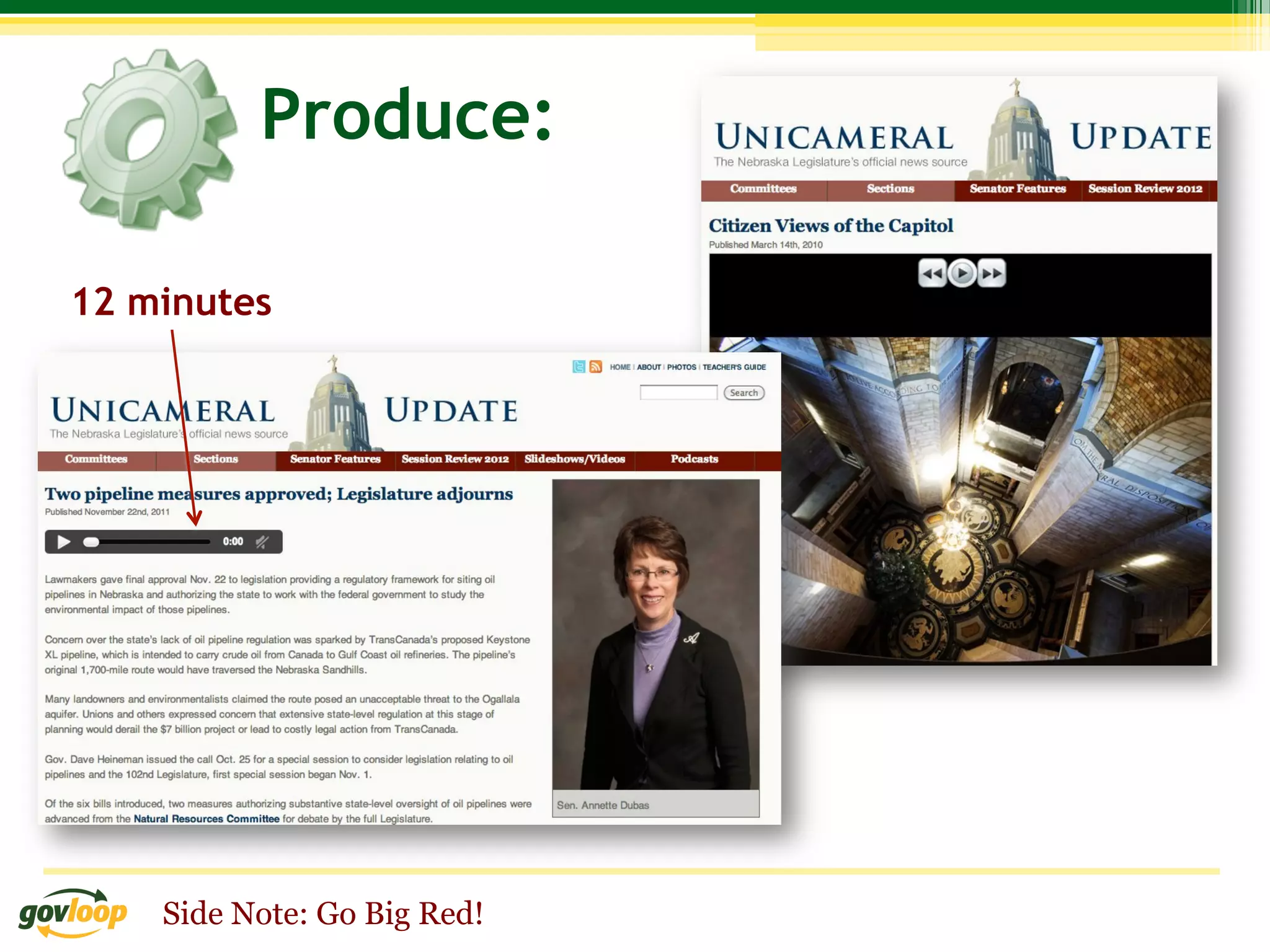 Produce:

12 minutes




    Side Note: Go Big Red!
 