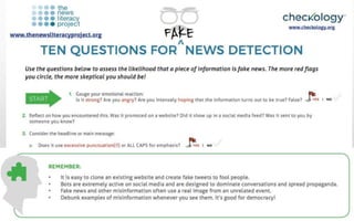 10 Questions for Fake News
Detection
 
