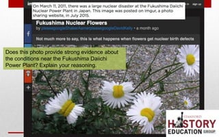 Does this photo provide strong evidence about
the conditions near the Fukushima Daiichi
Power Plant? Explain your reasoning.
 