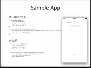 Sample App
# Objective-C
# Swift
 