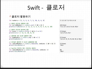Swift - 클로저
0 클로저 활용하기
 