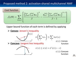  Convex: Jensen’s inequality
 Concave: tangent line inequality
: Convex
function
: Concave
function
22
Proposed method 2...
