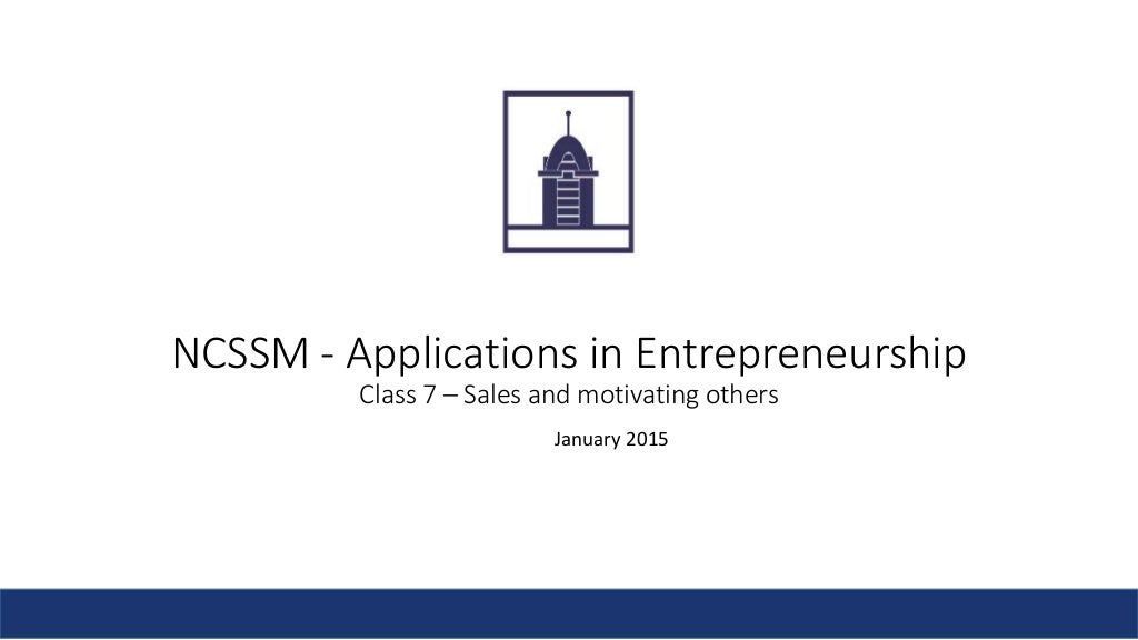 ncssmapplicationsinentrepreneurshipclass7
