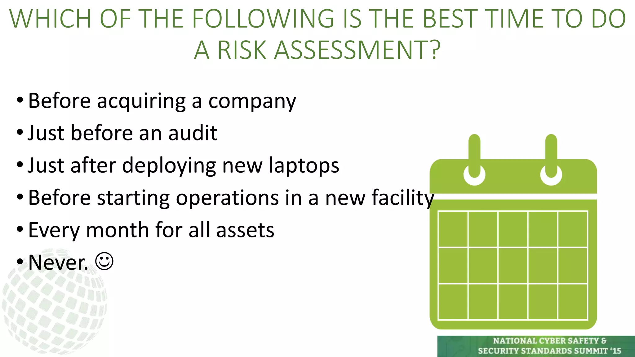 How to do a formal risk assessment ppt