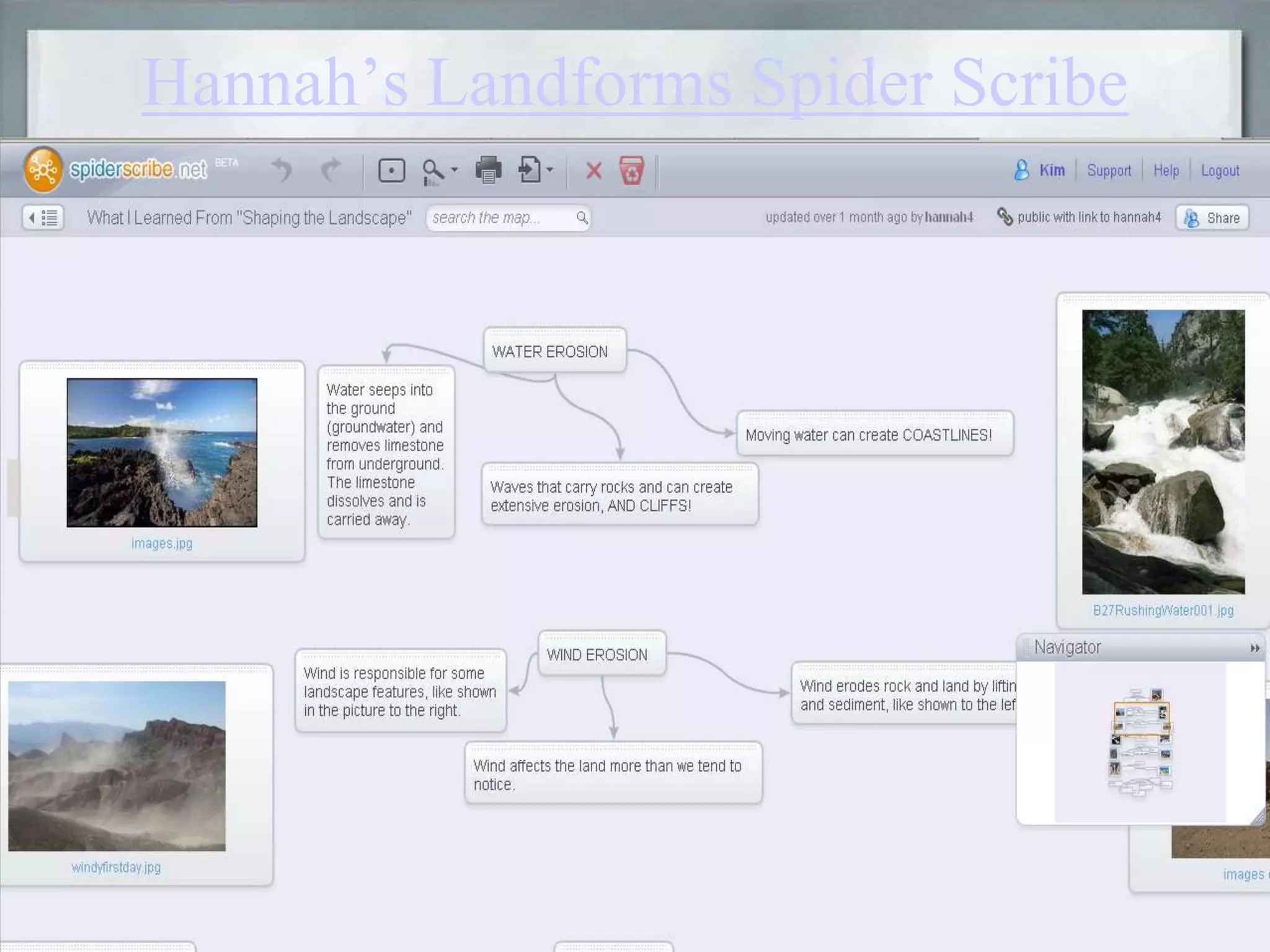Hannah’s Landforms Spider Scribe

 