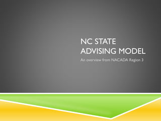 NC STATE
ADVISING MODEL
An overview from NACADA Region 3
 