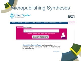 ChemSpider SyntheticPages
 