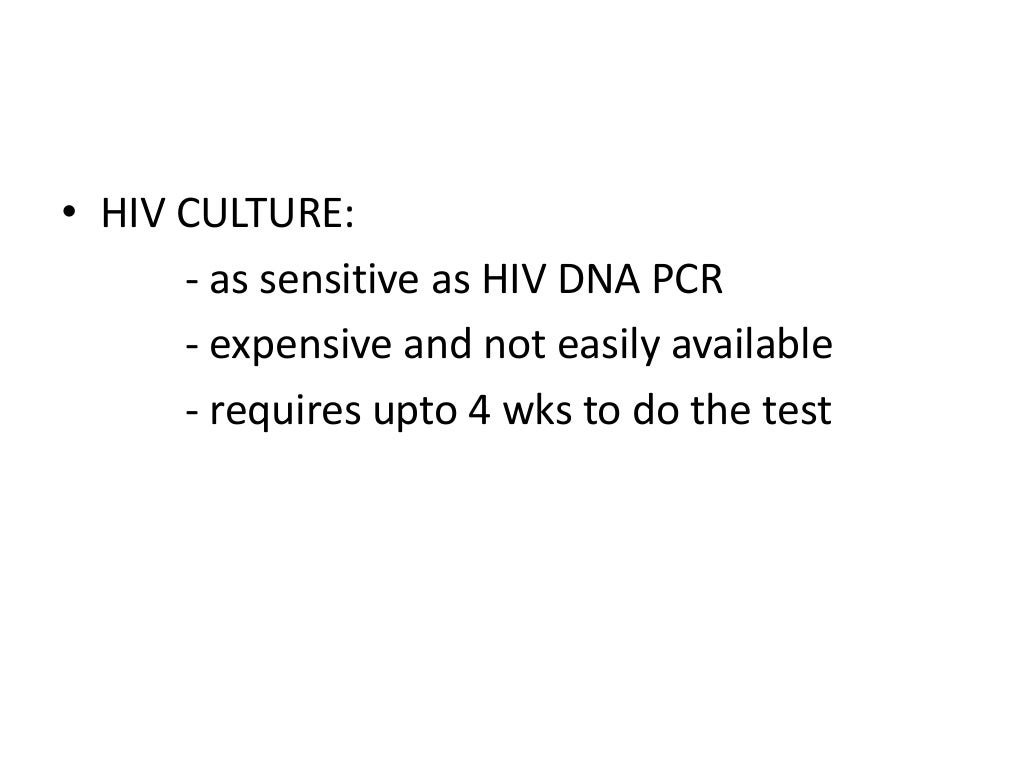 Diagnosis of hiv in neonates