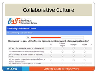 Collaborative Culture 
Gathering Data to Inform Our Work 
 