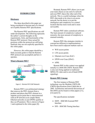 Remote PHY for Converged DOCSIS, Video and OOB | PDF