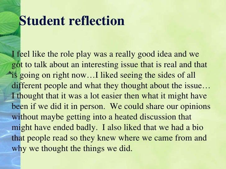 High School Students Uses of OnlineRole Play to Debate and Address I…