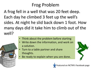 NCTM 2015- Taking the Fear out of Math | PPTX