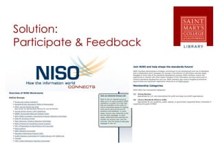 Solution:
Participate & Feedback
 