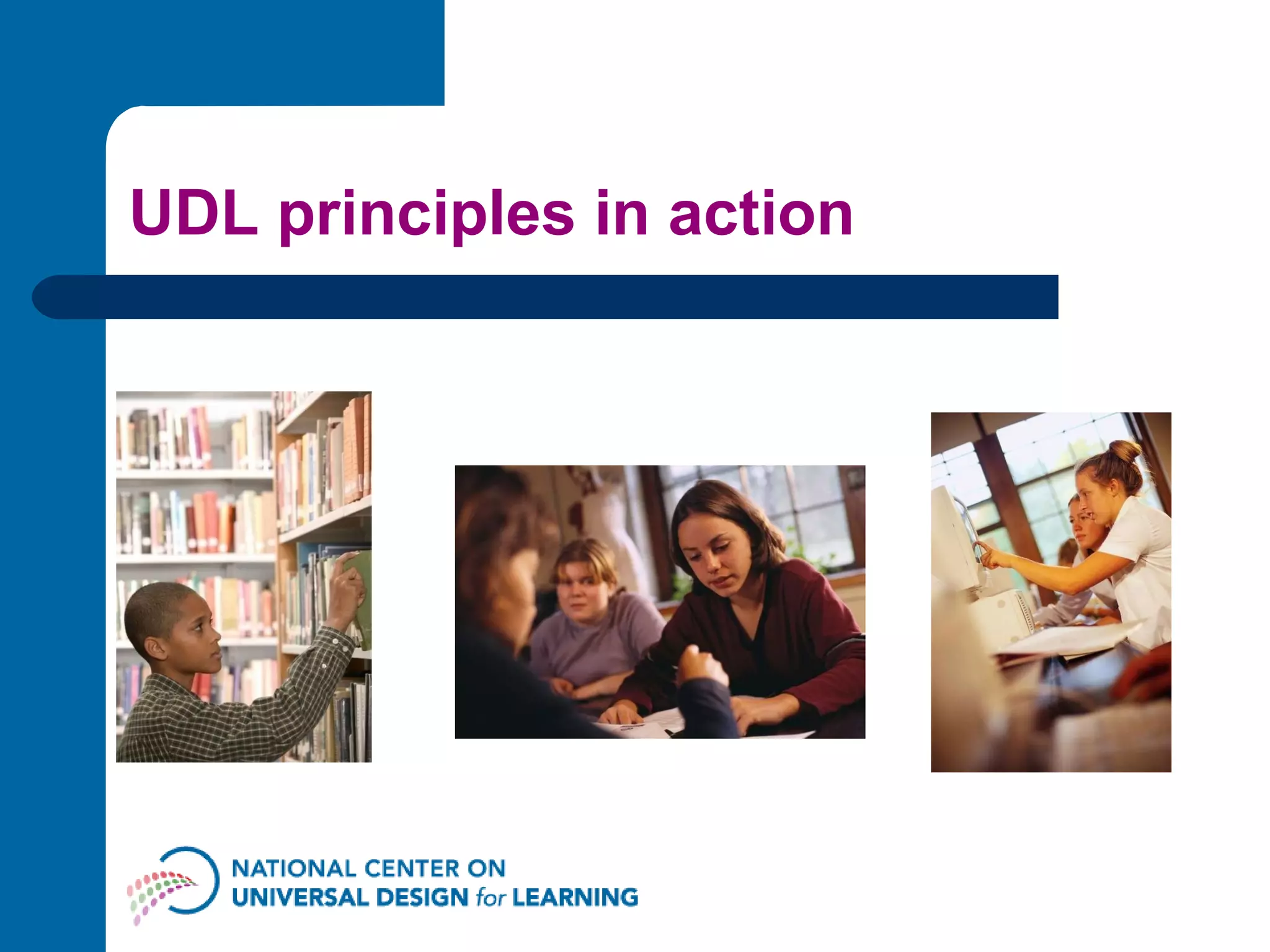 UDL principles in action 