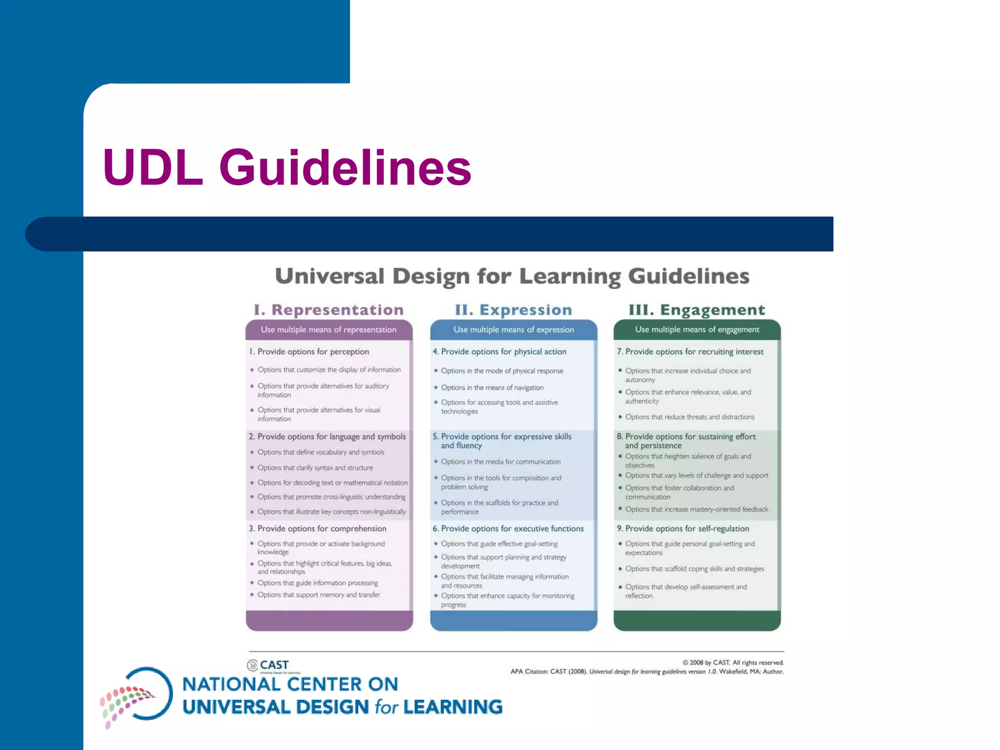 UDL Guidelines 