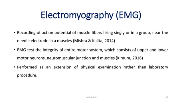 NCV and EMG.pptx | Brain and Nervous System Disorders | Diseases and ...