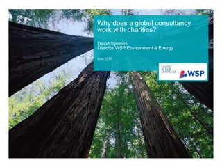Why does a global consultancy work with charities? David Symons,  Director WSP Environment & Energy 